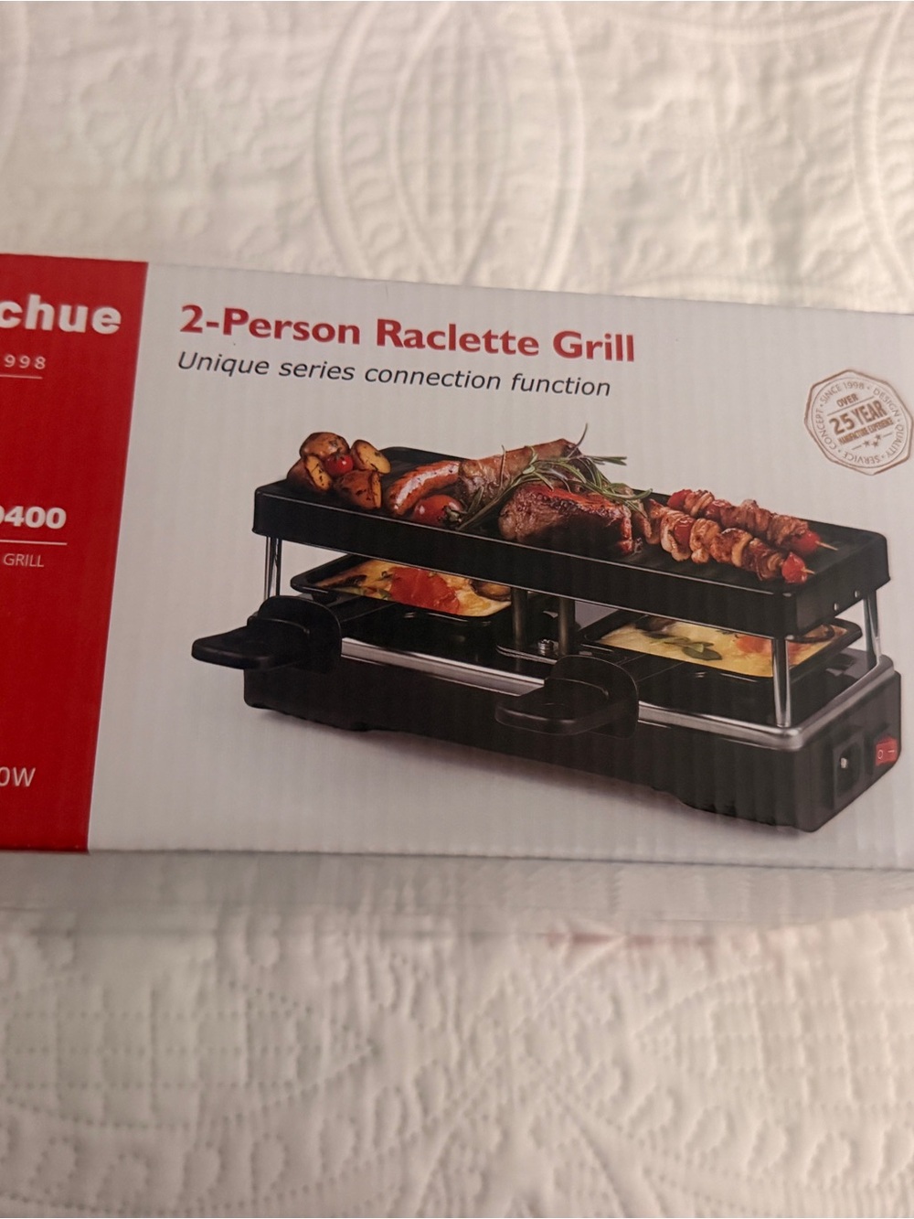 2-Person Raclette Grill - Black